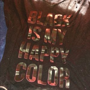 Black is my happy color V-neck Tee (Bethany Mota)